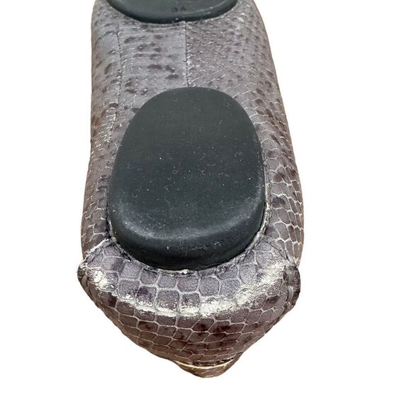 Marc by Marc Jacobs Grey Leather Snakeskin Driving Loafers Size 36 - Picture 8 of 9